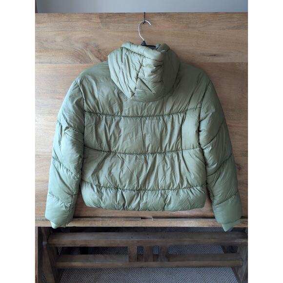 NWT WHITE MARK Quilted Bomber Jacket Women’s M – Olive Green Fleece Lined Zip - Picture 2 of 4